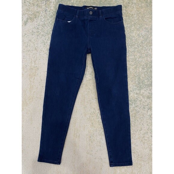 Betabrand Size Medium Petite Yoga Blue Pull On Stretch Denim Jeans 26" Inseam - Picture 1 of 6